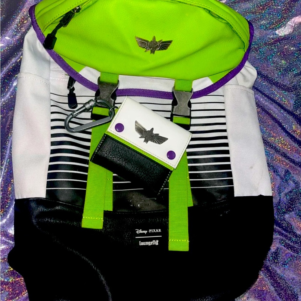 RARE Buzz Lightyear Loungefly backpack set